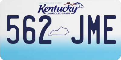 KY license plate 562JME