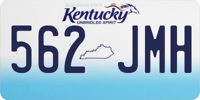 KY license plate 562JMH