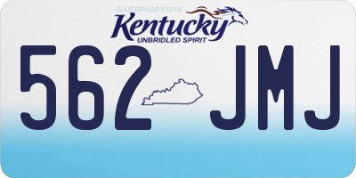 KY license plate 562JMJ