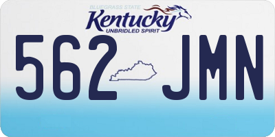 KY license plate 562JMN