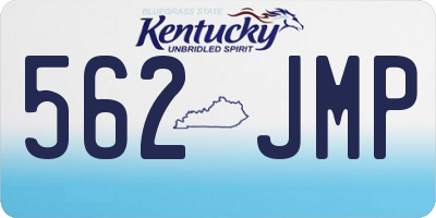 KY license plate 562JMP