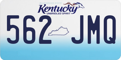 KY license plate 562JMQ