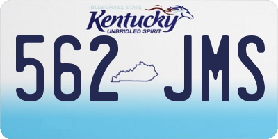 KY license plate 562JMS