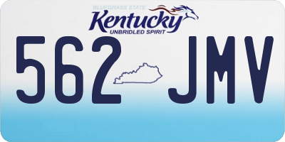 KY license plate 562JMV