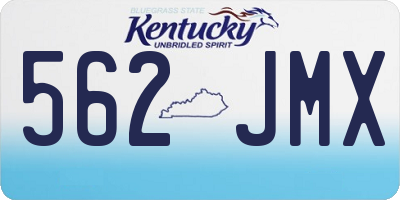 KY license plate 562JMX