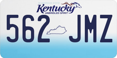 KY license plate 562JMZ