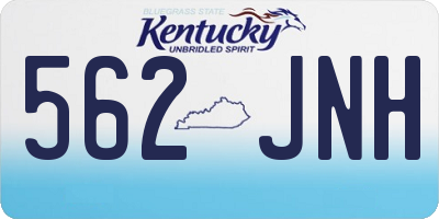 KY license plate 562JNH