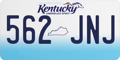 KY license plate 562JNJ