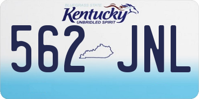 KY license plate 562JNL