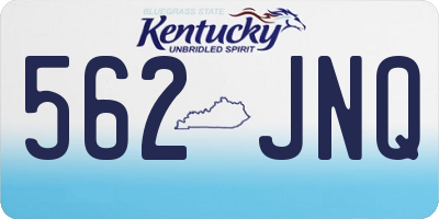 KY license plate 562JNQ