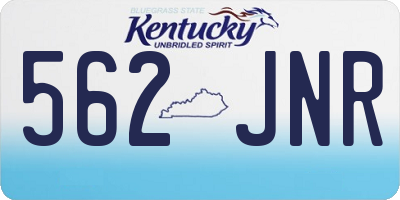 KY license plate 562JNR