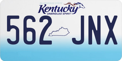 KY license plate 562JNX