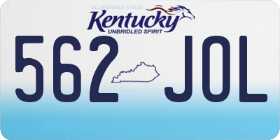 KY license plate 562JOL