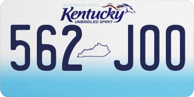 KY license plate 562JOO