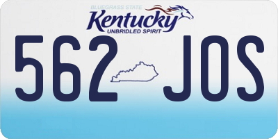 KY license plate 562JOS