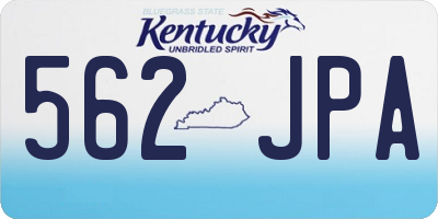KY license plate 562JPA