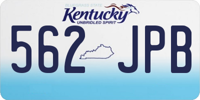 KY license plate 562JPB