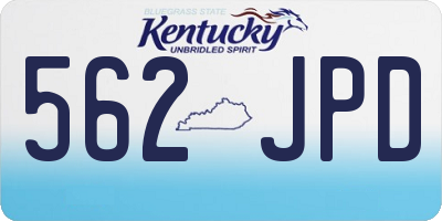 KY license plate 562JPD