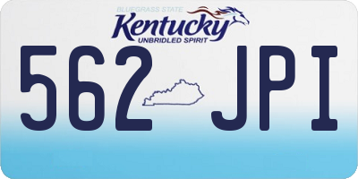 KY license plate 562JPI