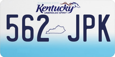 KY license plate 562JPK