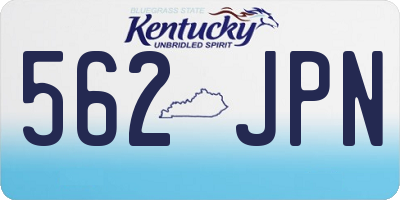 KY license plate 562JPN