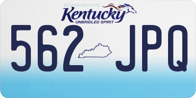 KY license plate 562JPQ