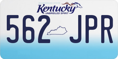 KY license plate 562JPR
