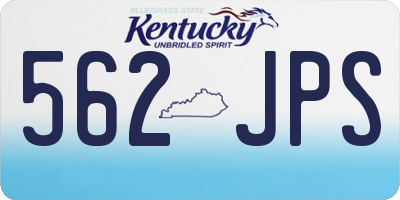 KY license plate 562JPS