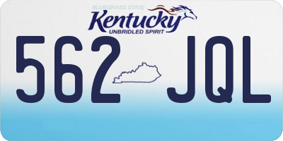 KY license plate 562JQL