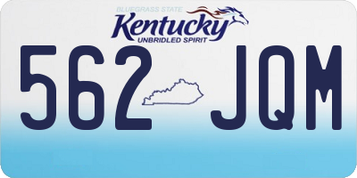 KY license plate 562JQM