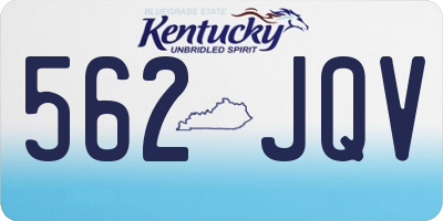 KY license plate 562JQV