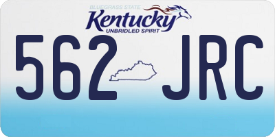 KY license plate 562JRC