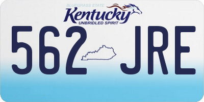 KY license plate 562JRE