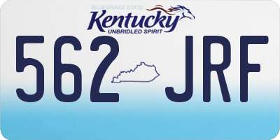 KY license plate 562JRF