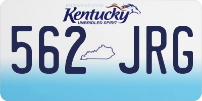 KY license plate 562JRG
