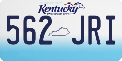 KY license plate 562JRI