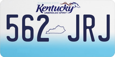 KY license plate 562JRJ