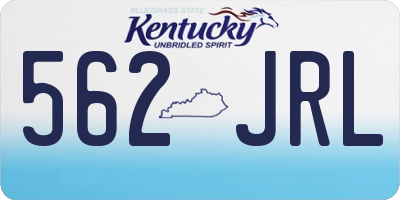 KY license plate 562JRL