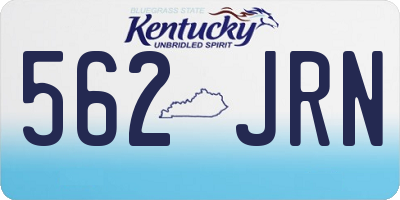 KY license plate 562JRN