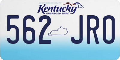 KY license plate 562JRO
