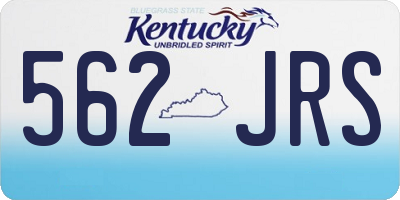 KY license plate 562JRS