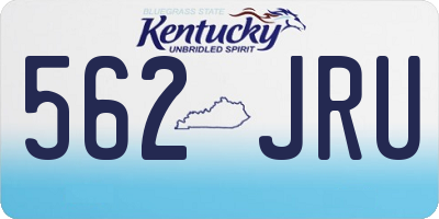 KY license plate 562JRU
