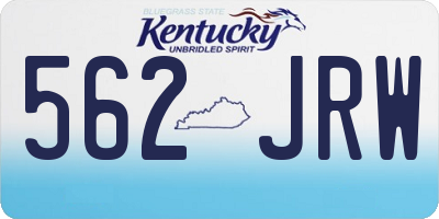 KY license plate 562JRW