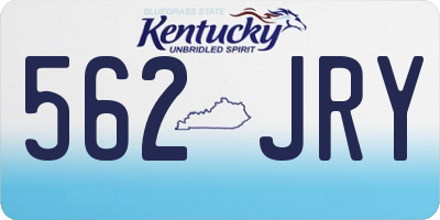 KY license plate 562JRY