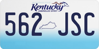 KY license plate 562JSC