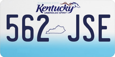 KY license plate 562JSE