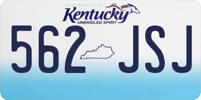 KY license plate 562JSJ