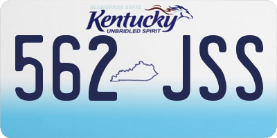 KY license plate 562JSS
