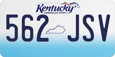 KY license plate 562JSV