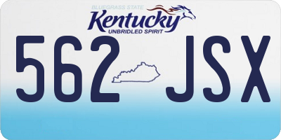 KY license plate 562JSX
